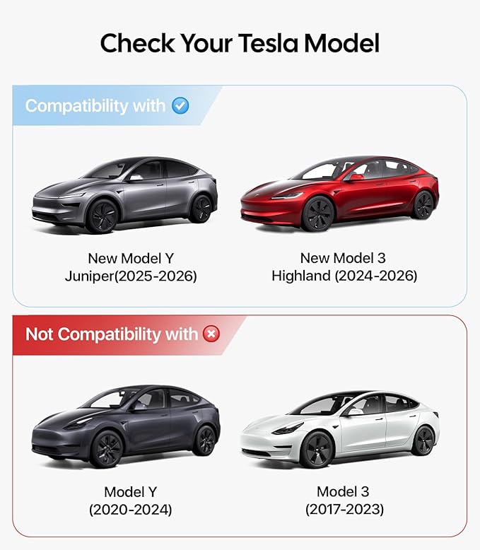 Wigoo Center Console Lid Cover for Tesla Model Y Juniper 2025-2026 & Model 3 Highland 2024-2026 (Standard, Premium & Performance), [Soft Support] Nappa Leather Armrest Protector Cover, White