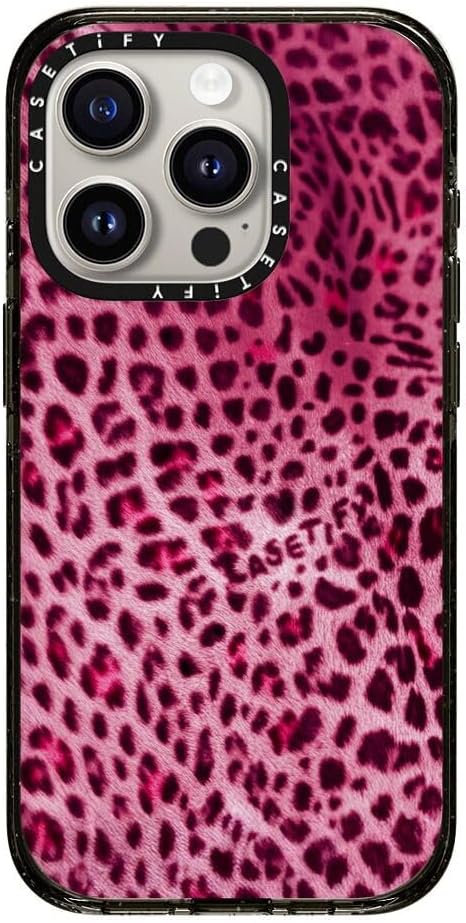 CASETiFY Impact iPhone 15 Pro Case [Slim/Compatible with Magsafe / 8.2 ft. 4X Military Grade Drop Protection] - Y2K Jaguar - Clear Black