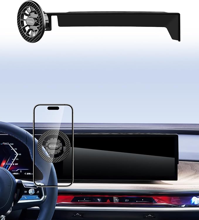 SKYLOTEC Car Phone Holder for BMW 7 Series i7 2023 2024 2025 Accessories 10.25-Inch Screen Fixed Clip, Automobile Cradles Magnetic Phone Mount Compatible with MagSafe, Strong Magnets Cell Phone Base