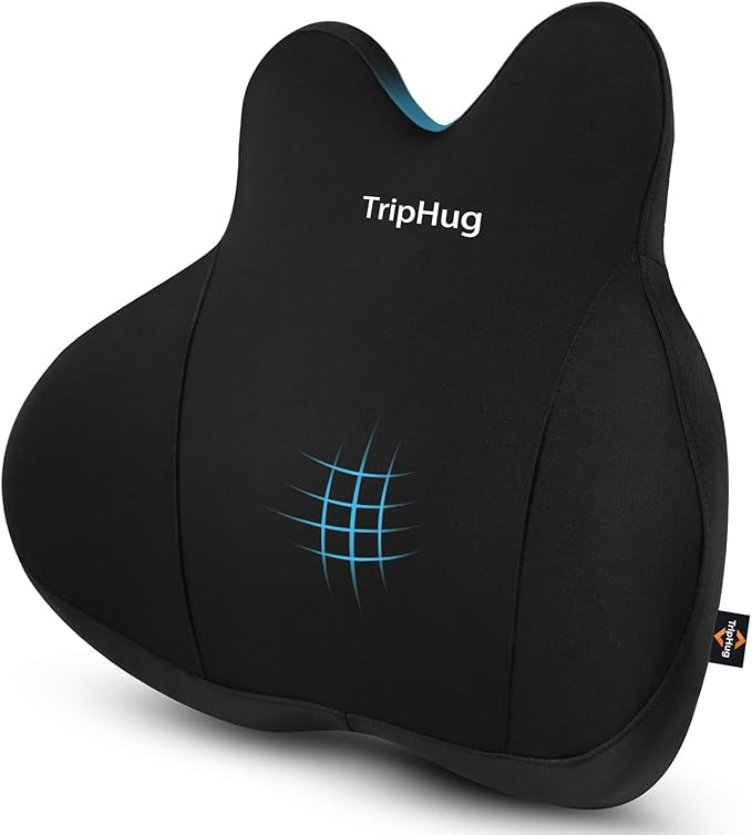 Memory Foam Lumbar Support Cushion-Ergonomic Back Support Pillow for Office Chair, Car Seat, or Long Sitting, Memory Foam Lumbar Pillow-Breathable & Comfortable, Relieves Lower Back Pressure