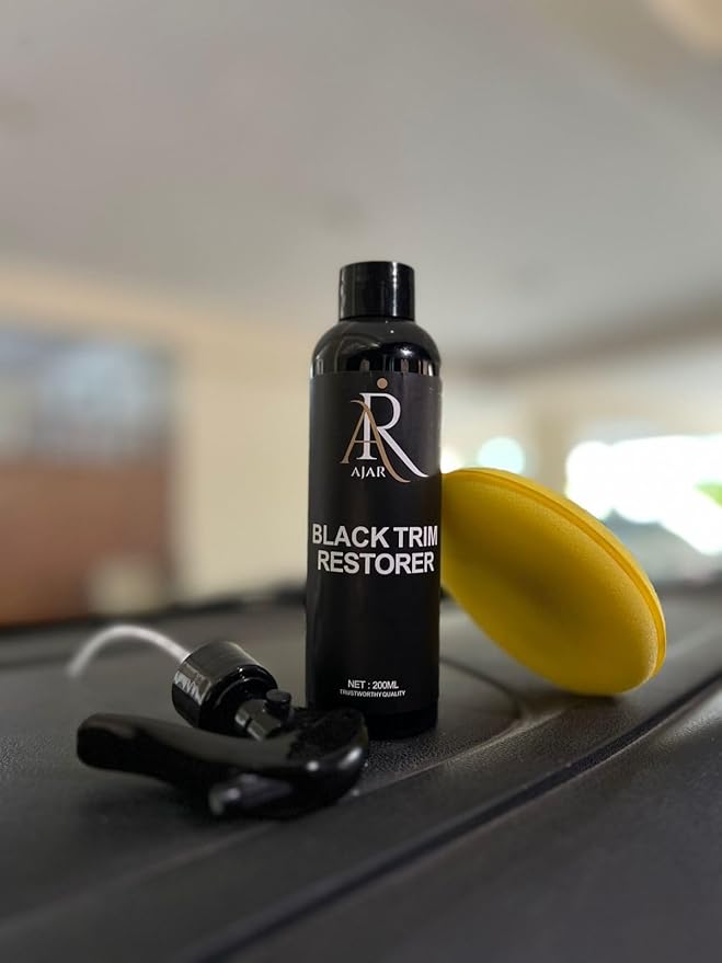 Plastic & Tire Trim Restorer – Shine & Protect Faded Car Trim – Conceals Scratches, UV Resistant, Lasts 8+ Months – 6.7 Fl Oz