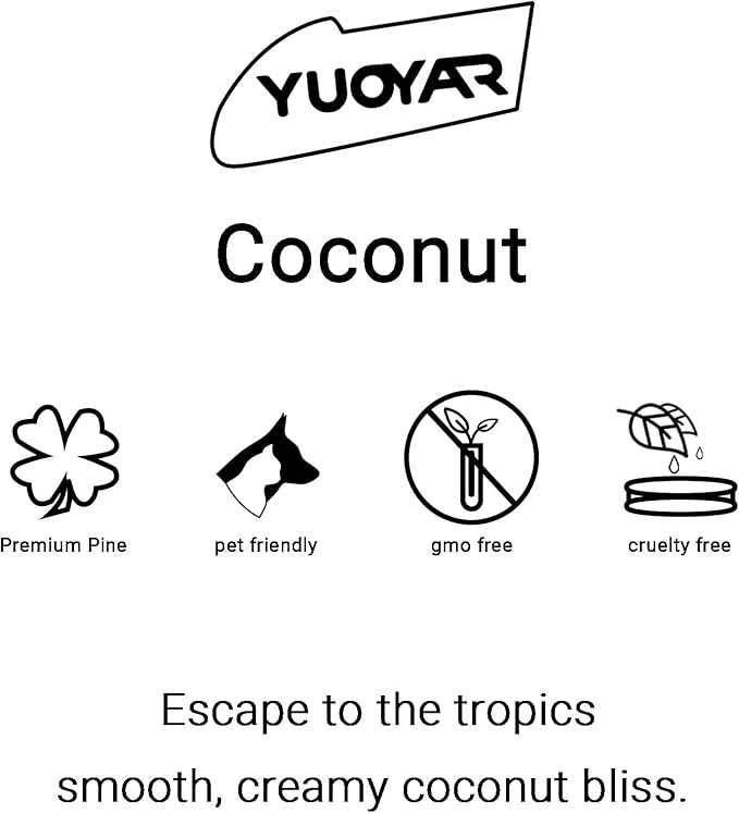 Yuoyar Wood Car Scents Air Freshener Visor Clips Diffuser Odors Eliminator (coconut-scented)