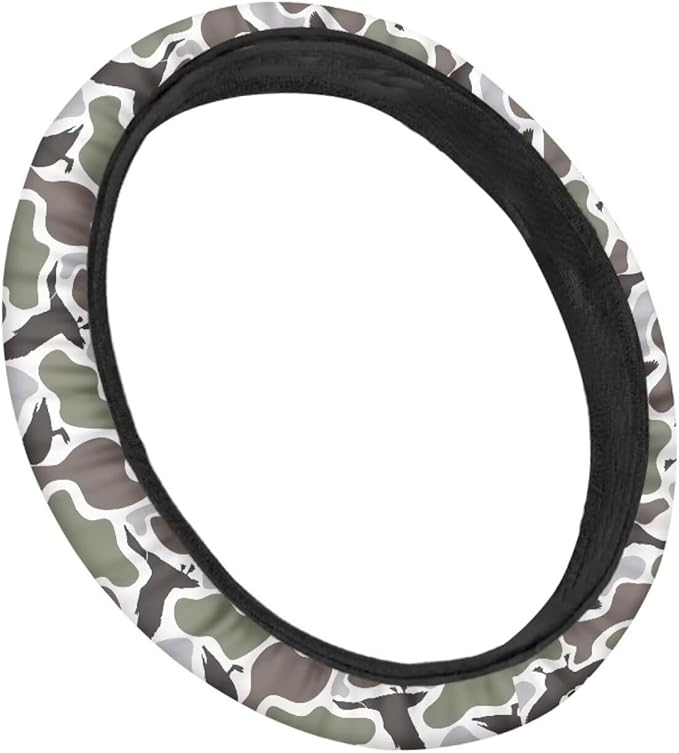SEANATIVE Duck Hunting Auto Steering Wheel Protector Car Steering Wheel Cover Anti-Slip Universal 15" Vehicle Accessory All Weather Protection