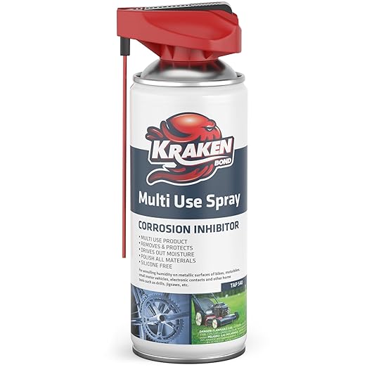 Kraken Bond Multi Use Spray (1 x11 oz.) - Corrosion Inhibitor, High-Performance Penetrating Oil Lubricant for Home & Automotive, Perfect for Garage Doors, 360° Easy to Use & No Residue | 1 Pack