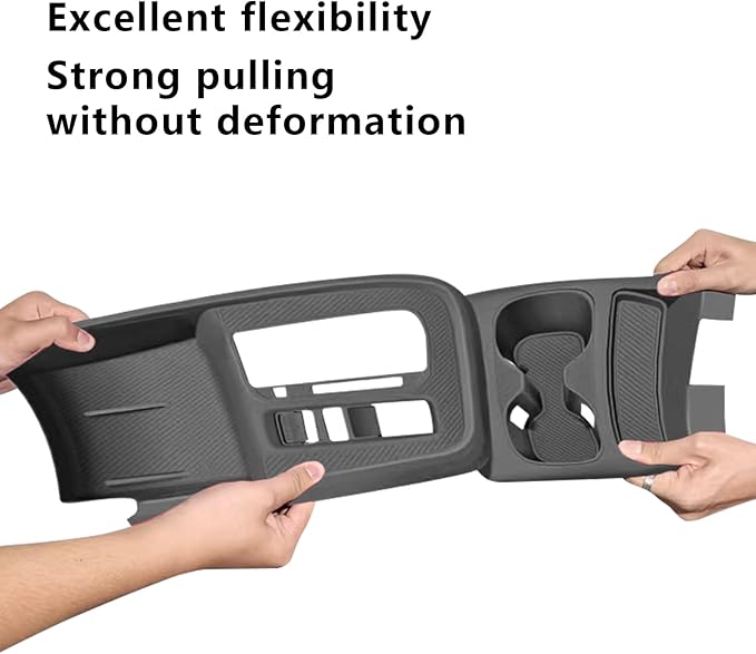 Temmis Center Console Silicone Organizer with Cup Holder for Honda CRV 2023-2026 (Gasoline Version), Full-Wrap Center Consel Electrostatic adsorption Cover for Honda CRV-Black
