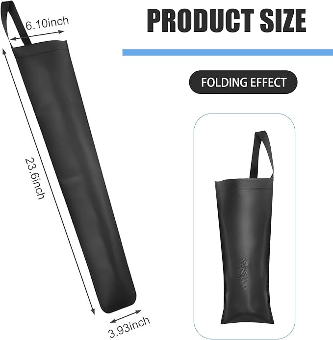 Car Umbrella Storage Cover, Leather Waterproof Hanging Storage Bucket for Long and Short Handled Umbrellas, Foldable Portable Bag to Avoid Dripping Water, for Most Cars Trucks (Black)