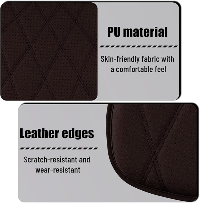 Car Seat Cushion, Comfortable Sciatica & Lower Back Pain Relief Vehicle Driver Seat Pillow, Auto Interior Chair Protector, Universal for SUV Automobile Truck (Coffee)