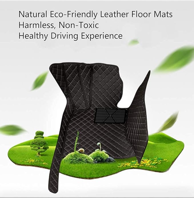 Custom Making Car Floor Mats for 95% Sedan SUV Sports Car Full Coverage Cute Men Women Pads Protection Non-Slip Leather Floor Liners (Red)