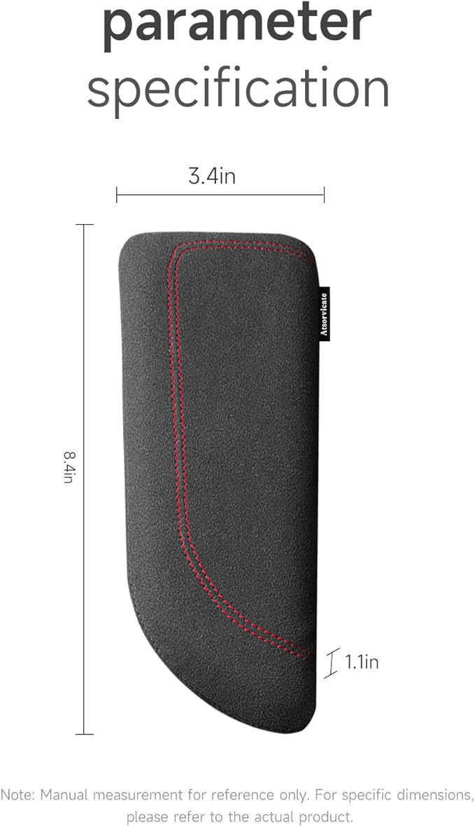 Italian Alcantara Style Fur Car Elbow Rest Pad - Universal Armrest & Knee Cushion - Thigh Support Comfort Pillow