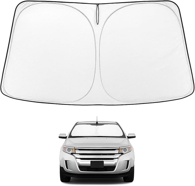 Proadsy 2026 Upgrade Windshield Sun Shade Custom Fit 2007-2014 Ford Edge Foldable Front Sunshade Protector Sun Visor Blocks UV Rays Keep Car Cooler