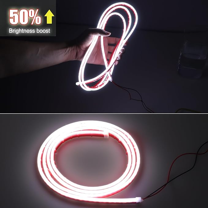 DIBMS 71" High Brightness Car Hood Gap LED Strip, LED Car Ambient Light, Dynamic Scan Activated Design, Daytime Driving Kits, Car Accessories Eclipse LED Lights (Blue)