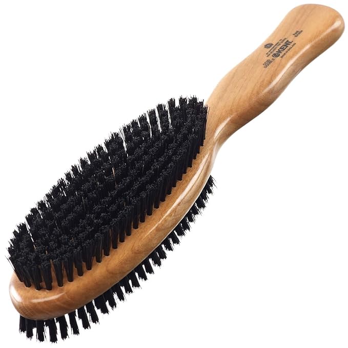 Kent CC20 Cherry Wood Double-Sided Clothes Brush and Lint Remover for Cashmere, Wool, and Silk - Sweater Fuzz Remover, Suede Brush, and Lint Brush for Pet Hair