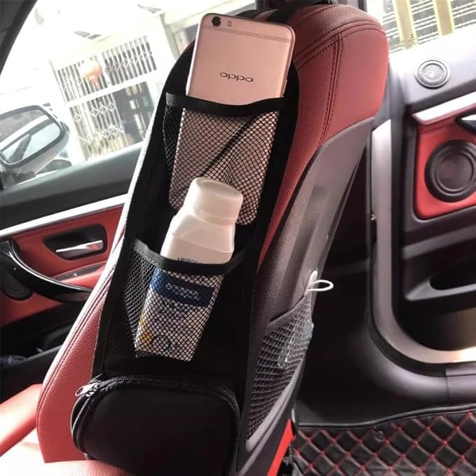 Car Seat Organizer with Multiple Pockets - Hanging Storage Bag for Car, SUV, Truck - Durable Mesh Seat Back Organizer with Multi-Function Pockets - Auto Accessories for Baby, Kids, Travel Essentials