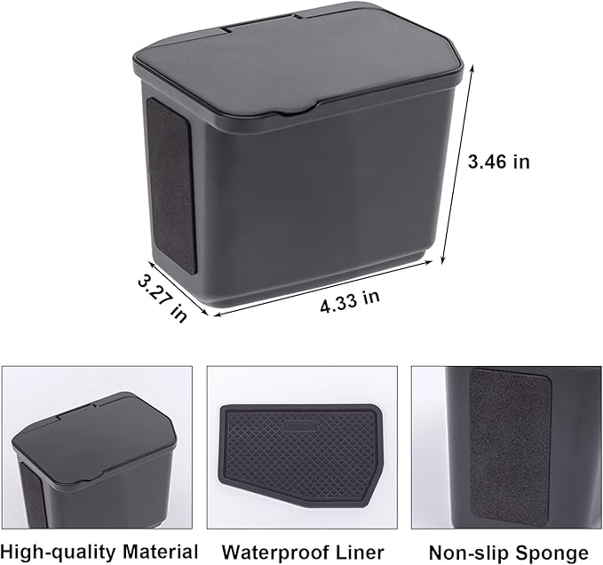 Center Console Coin Box Organizer Compatible with Ford F150 2021-2026 & F150 Lightning 2022-2026 Interior Accessories Coin Holder Secondary Storage Box ABS Plastic