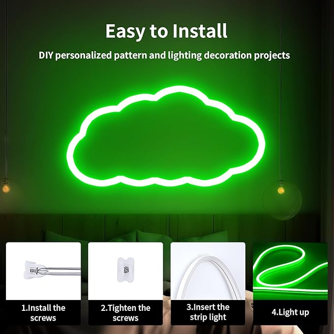 iNextStation Green LED Strip Lights 16.4FT/5M, 12V Flexible Silicone Neon Rope Lights, IP65 Waterproof, Cuttable Strip Light for 0.98Inch, Rope Led Lights for Bedroom, Indoor, Outdoor (No Adapter)