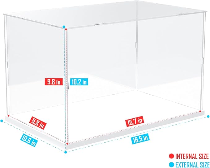 Choowin Acrylic Display Case for Lego Tranquil Garden 10315 10298 10308 10317 for Lego Display Thickened Clear Acrylic Display Cases for Collectibles Assemble Dustproof Display Box(White Base)