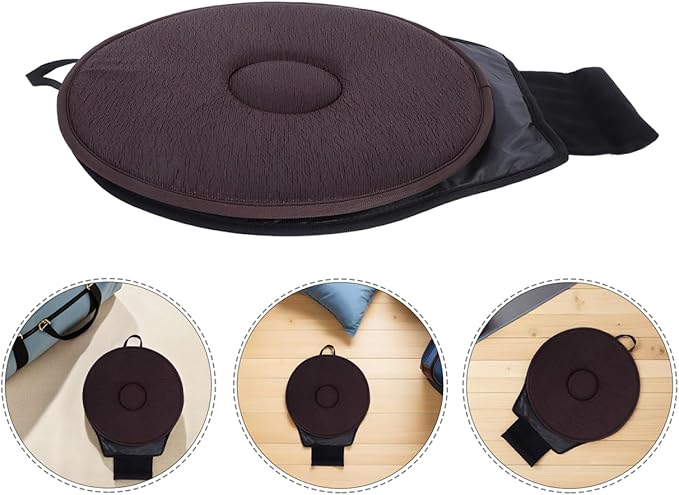OUNONA 360 Rotating Car Seat Cushion 16.92X15.74X1.18In Degree Swivel Seat Pad Lightweight Breathable Cushion for Elderly Pregnant Women Home Office Travel
