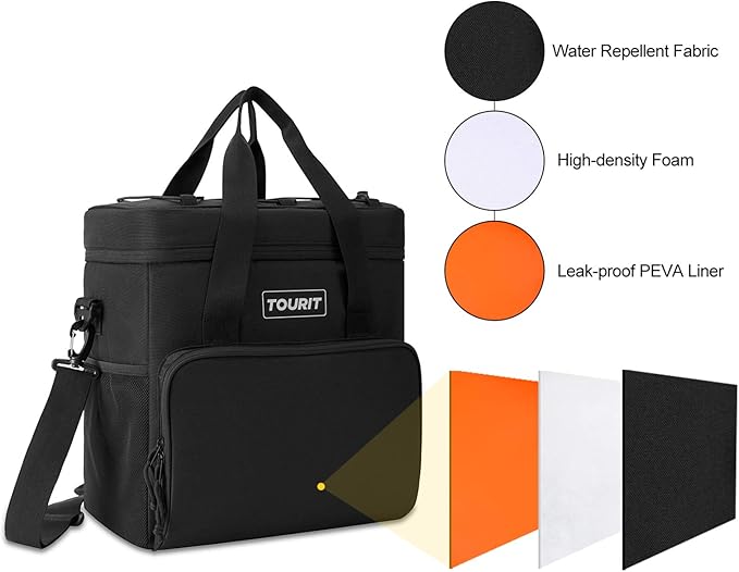 TOURIT Small Soft Cooler Bag Insulated, 24/35/46-Can Lunch Cooler Bag, Ice Chest, 14.6/24/32L Leakproof & Portable Coolers for Picnic, Beach, Camping, Work, Travel, Trip