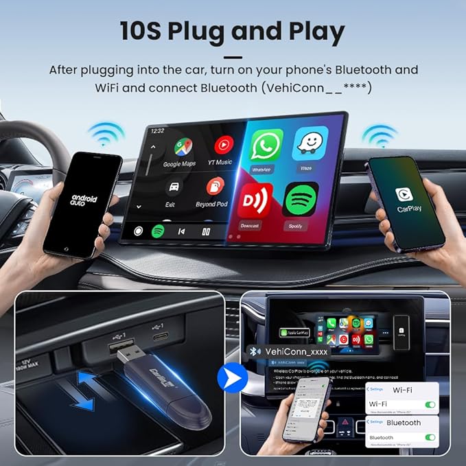 Carlinkit 5.0 SE Pro Wireless Android Auto & CarPlay Adapter,Convert Wired to Wireless for OEM Vehicles (Model Year: 2015 to 2026) Compatible with Wired CarPlay & Android Auto Cars