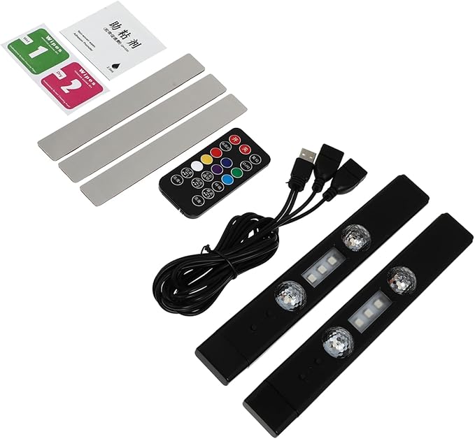 1Set Car Interior LED Atmosphere Lights Rechargeable Colorful Vehicle Foot Strip Lighting Kit for Ambient Decoration Multi Color Sound Control LED Lights