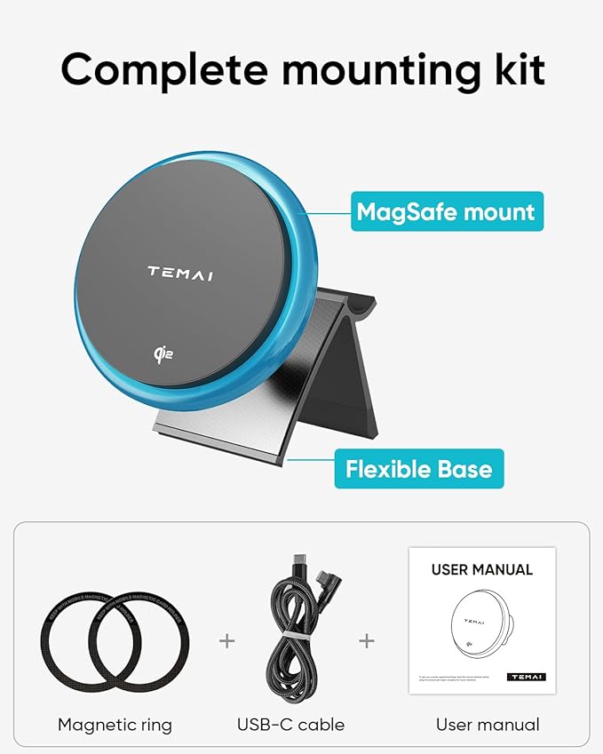 Car Mount Charger, 15W MagSafe Wireless Car Charger & Phone Holder for Tesla Model 3 2024+(Highland)- Strongest Magnetic Fast Charging Accessories Slideable Air Vent Mount with Silicone Pads