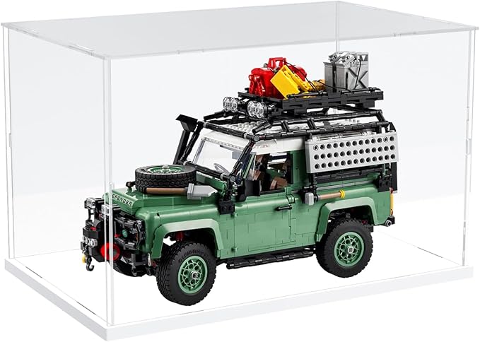 Choowin Acrylic Display Case for Lego Tranquil Garden 10315 10298 10308 10317 for Lego Display Thickened Clear Acrylic Display Cases for Collectibles Assemble Dustproof Display Box(White Base)