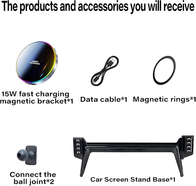 Car Phone Holder for Kia Forte 2022 2023 2024 Accessories Apply to 10.25 Inch Touchscreen 15W Fast Wireless Charger Screen Fixed Clip HandsFree Cell Phone Mount 360° Rotation