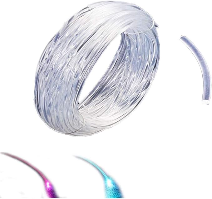 Raysell 2mm 10ft/3meter Length Car Home LED Lighting Decoration PMMA Side Glow Fiber Optic Cable DIY