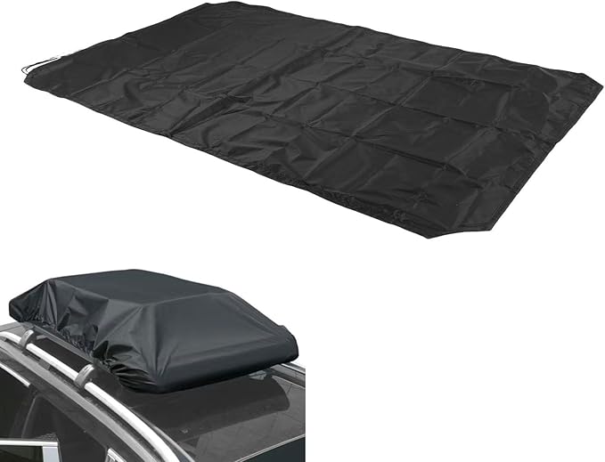 Pssopp 210D Oxford Cloth Water Proof Box Lid Cover,Tent Trailer Cover Travel Trailer Roof Cover car Roof Top Tent Trailer Cover for SUV Rooftop Travel Luggage Rack (170 * 145cm)