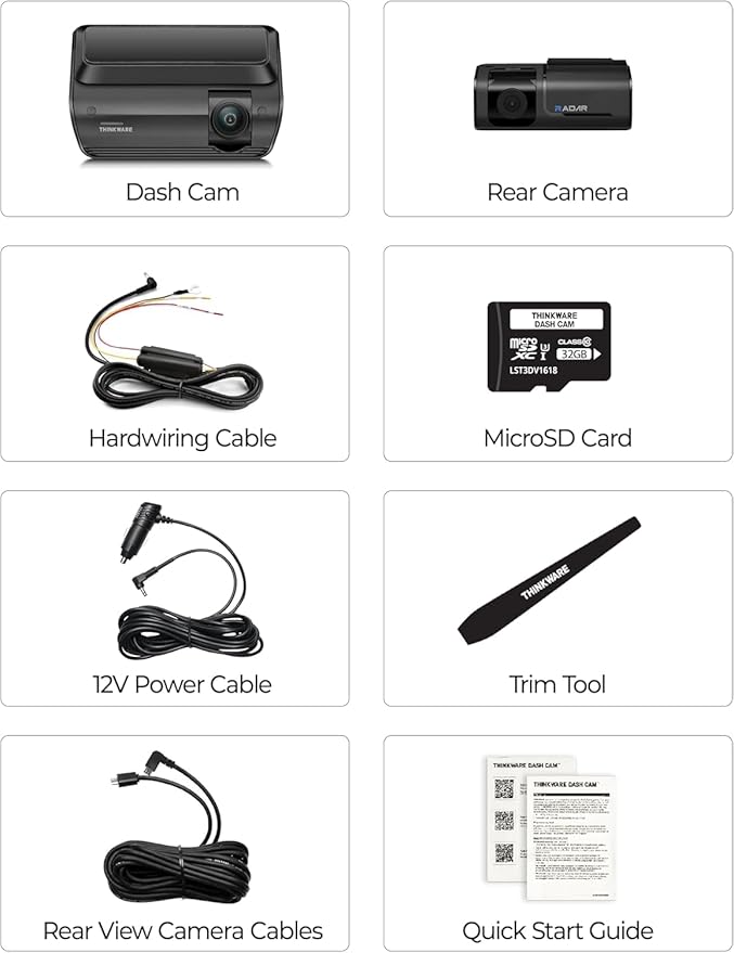 THINKWARE ARC700 4K HDR Dash Cam Front and Rear - 4K+2K Dual Dashboard Camera, Low Power Parking Mode, Thermal Protection, Wi-Fi, GPS, Speed/Red Light Alerts, (64GB MicroSD & Hardwiring Cable Incl)
