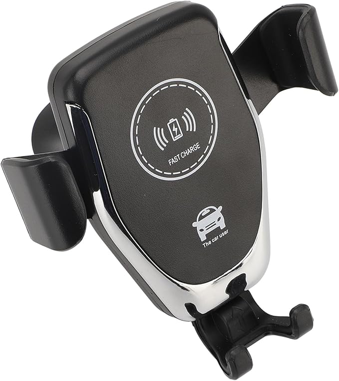 SUNGOOYUE 15W Car Wireless Charger Stand 360 Degree Rotatable Phone Holder for Car Vent D01 Black