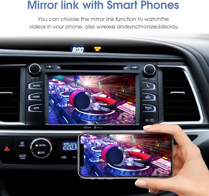 Wireless Carplay/Android Auto Adapter for Toyota with Entune2.0 & Touch2 2014-2019 Retrofit Kit Decoder Fits for Tundra/Highlander/RAV4/Tacoma/Camry/Corolla/Avalon/Prius/CH-R/Sienna/Camry