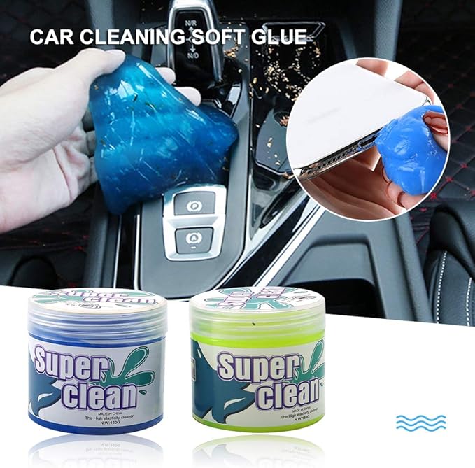 2Pcs Car Cleaning Putty Gel, Universal Car Interior Cleaner Slime, Auto Detailing Tools Accessories