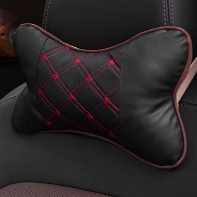 Lumbar Support Pillow for Car Seat, Mesh Office Chair Back Support Cushion, Ergonomic Back Pillows for Carseat,Office Chair,Desk,Wheelchair(Black-Red)