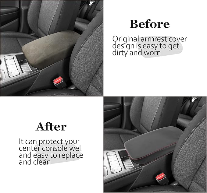 SKTU for 2018 2019 2020 2021 2022 2023 Hyundai Kona Center Console Cover 2023 Kona Armrest Pad Seat Box Cover 2023 Hyundai Kona Automotive Car Center Console Soft Cushion Not for Kona EV