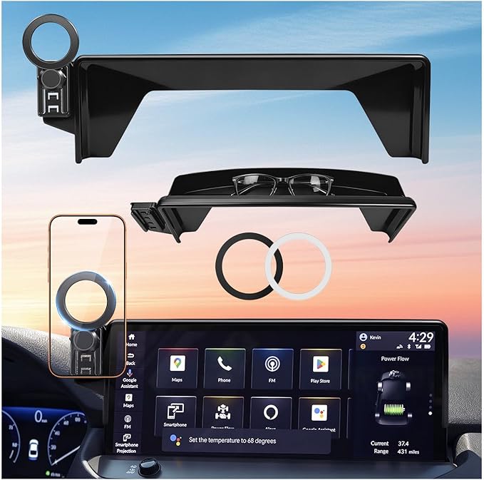 Car Phone Holder for Honda Accord 11th Gen Hybrid 2026 2025 2024 2023 (Only for 12.3-Inch Screen) 360° Rotation Magnetic Cell Phone Mount, Compatible with Magsafe, Does Not Affect Air Vent