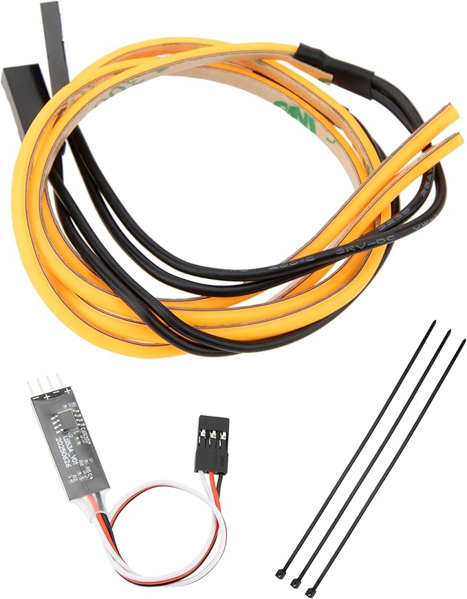 MEUS RACING RC LED Strip Colored Light Strip for TRX4M SCX24 1/24 1/18 RC Crawlers Upgrade (Orange)