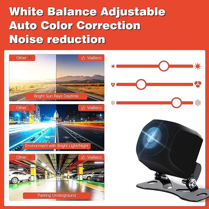 AHD 720P/1080P Rear View Camera for Car, HD Night Vision Car Backup Camera 170° Wide Angle, IP69 Waterproof Reverse Camera for Car GM Pickup Mini-Trucks SUV Mini-RV