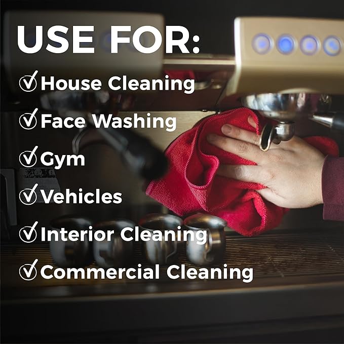The Rag Company - All-Purpose Microfiber Terry Cleaning Towels - Commercial Grade, Highly Absorbent, Lint-Free, Streak-Free, Kitchens, Bathrooms, Offices, 300gsm, 12in x 12in, White (12-Pack)