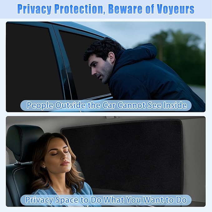 ZATOOTO Suede Car Window Shades 4PCS - Car Window Covers for Ultimate Privacy, UV Protection, and Heat Insulation, Side Window Sun Shade Perfect for Camping, Travel, Baby Safety, and Daily Use