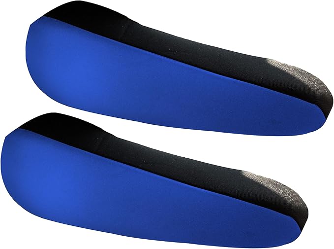 FH Group Flat Cloth Fabric Blue Armrest Cover Semi-Universal Fit, One Pair Blue
