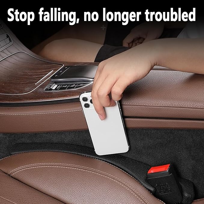 Car Seat Gap Filler Set of 2,Seat Gap Organizer, No Drop Seat Guard,2025 New Car Seat Side Gap Filler Organizer, Drop Seat Guards for Cars (Black 2Pcs)