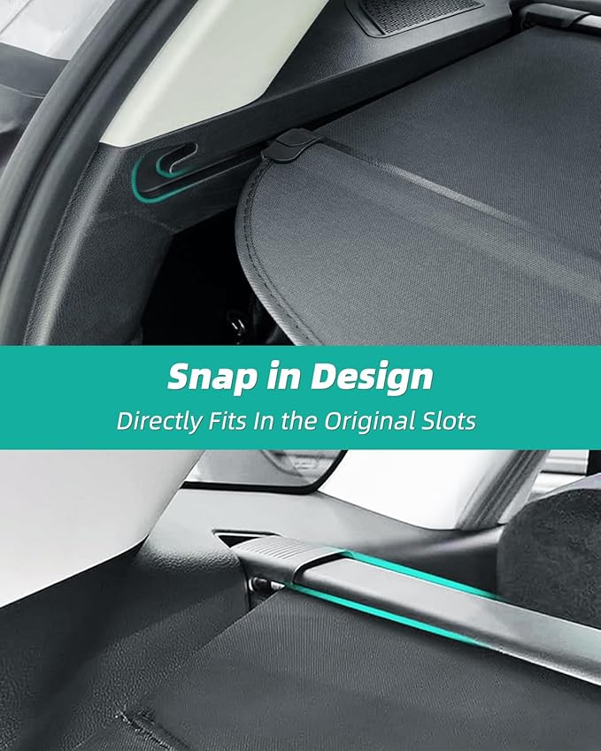 SCITOO Cargo Cover 2022-2024 Fit for Hyundai Tucson 1.6L 2022-2024 Fit for Hyundai Tucson 2.5L Upgraded Retractable Rear Trunk Cover with Aluminum PVC&Plastic