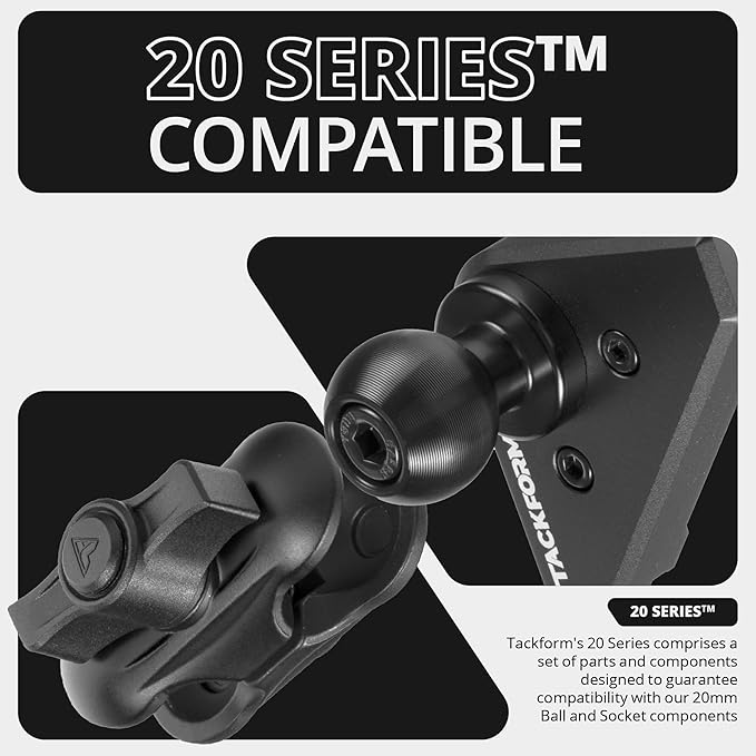 Tackform Link Vent Mount Magnetic Phone Holder - Compatible with MagSafe, 2021-2025 Ford F150 & Raptor, 2023-2025 Ford Super Duty | Billet Aluminum | Zero Slip | 2" Arm | Black