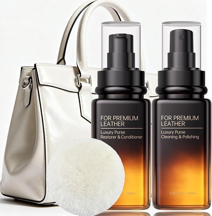Leather Purse Cleaner and Care Conditioner for Women Luxury Purses,Designer Bags,Handbags,Leather Bag Purses,Specially Designed Compatible for Cleaning Leather Wallets for Vuitton, Chanel, Gucci