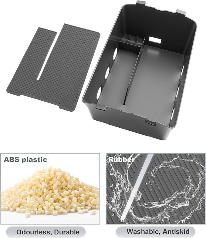 SKTU for 2026 Hyundai Palisade Center Console Organizer for 2026+ Hyundai Palisade Calligraphy Under Center Console Tray Hyundai Palisade 2026 Accessories Lower Console Tray ABS (Calligraphy Only)