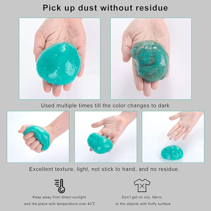ASFSKY Cleaning Gel for Car Dust Cleaner Car Interior Slime for Detailing Putty for Dust Dirt Crumbs in Corners Clean The Dashboard Console and Vents