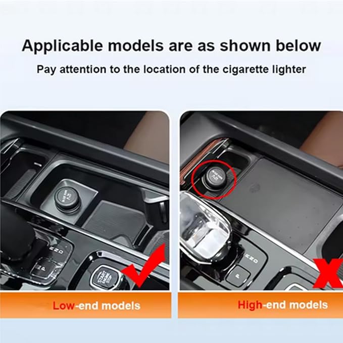 XBERSTAR Wireless Car Charger for Volvo XC60 XC90 S90 S60 V90 USB C Car Fast Charging Adapter
