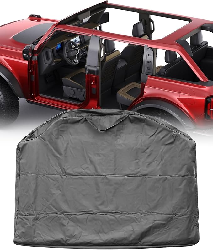 Upgraded Car Hard Top Storage Bag Fit for Ford Bronco 4 Door 2021 2022 2023, Roof Panel Over Rear Row Seat, Portable Panel Storage Bag, Top Panel Protector Bag with Handle