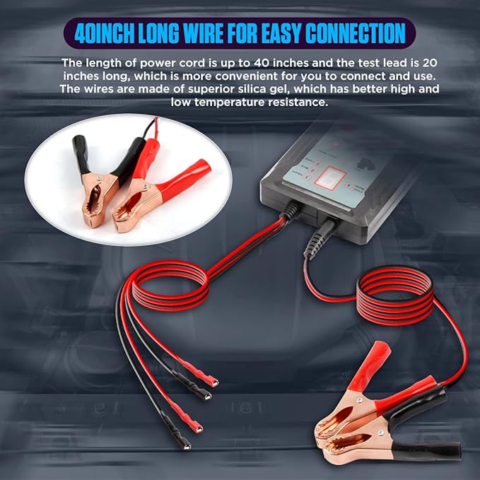 Fuel Injector Tester Cleaner Kit 8 Pulse Modes Injector Tester 2 Fuel Injectors Simultaneously Tester DIY Cleaning Tools with 40inch Power Cord,2 Injector Cleaner Adapter,Short Circuit Protection 12V